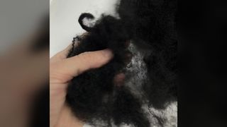 Μαύρη ανακυκλωμένη επιβραδυντική φλόγα πολυεστερική ίνα 12D×64mm