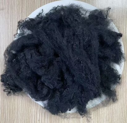Καλή τιμή. Παρθένος Polyester Staple Fiber 3D 102mm Μαύρο για πλέξιμο σε απευθείας σύνδεση