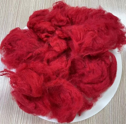 Καλή τιμή. Ανακυκλωμένη πολυεστέρα Staple Fiber 4.5D 51mm Σημαία Κόκκινη Α βαθμός σε απευθείας σύνδεση