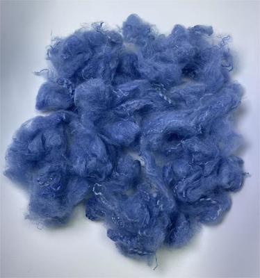 Καλή τιμή. 2.5D 51mm Blue Recycled Polyester Staple Fiber Lightweight and UV Protected σε απευθείας σύνδεση