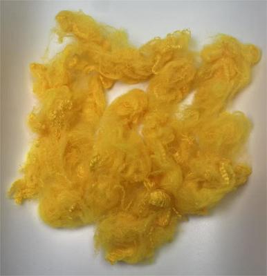 Καλή τιμή. Golden Yellow Highly Durable UV Protection Recycled Polyester Staple Fiber 2.5D 51mm for Versatile Applications σε απευθείας σύνδεση